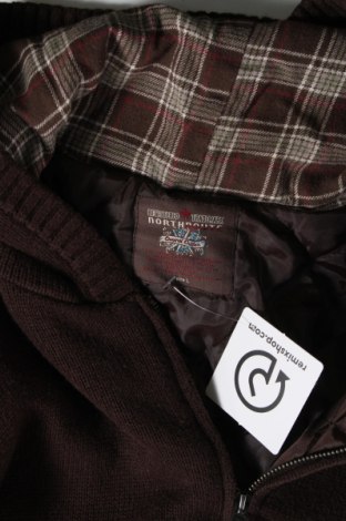Jachetă tricotată de bărbați North Route, Mărime L, Culoare Maro, Preț 67,00 Lei