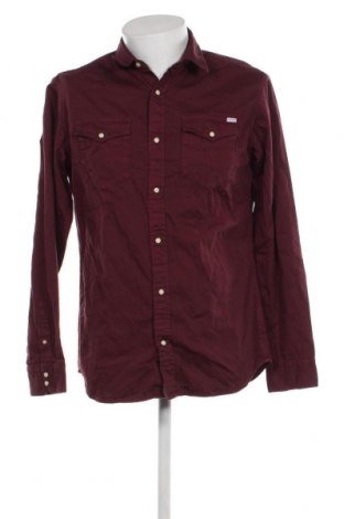 Мъжка риза Jack & Jones, Размер L, Цвят Червен, Цена 68,00 лв.