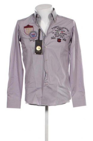 Ανδρικό πουκάμισο Pontto, Μέγεθος S, Χρώμα Γκρί, Τιμή 9,35 €