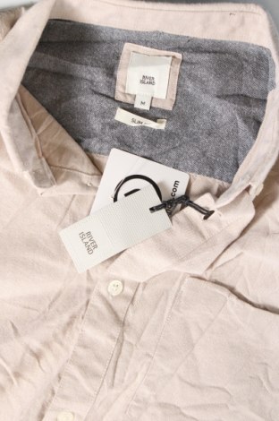 Ανδρικό πουκάμισο River Island, Μέγεθος M, Χρώμα  Μπέζ, Τιμή 37,11 €