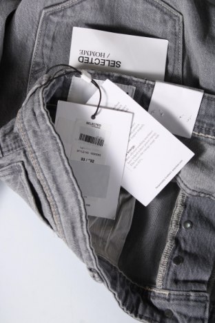 Męskie jeansy Selected Homme, Rozmiar L, Kolor Szary, Cena 130,74 zł
