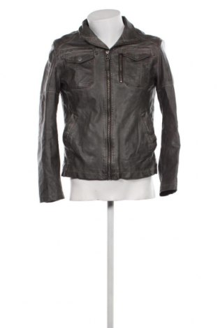 Pánska kožená bunda  S.Oliver, Veľkosť S, Farba Sivá, Cena  15,42 €