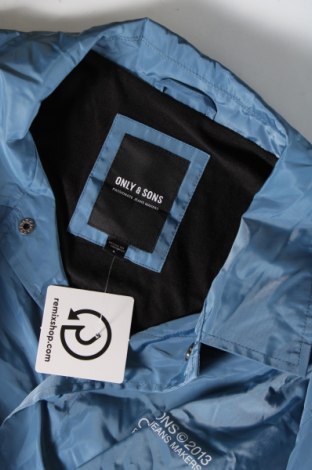 Ανδρικό μπουφάν Only & Sons, Μέγεθος L, Χρώμα Μπλέ, Τιμή 11,51 €