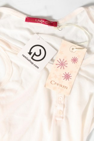 Damska koszulka na ramiączkach Cream, Rozmiar S, Kolor ecru, Cena 42,67 zł