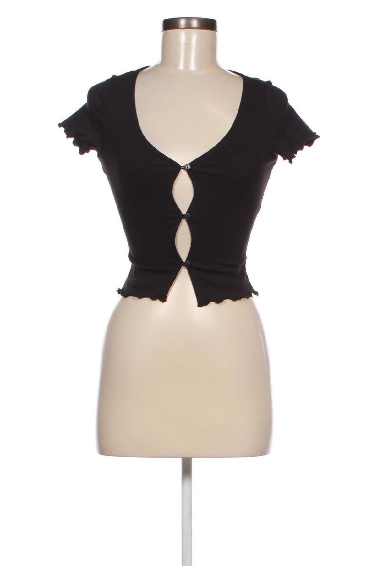 Γυναικεία μπλούζα Monki, Μέγεθος XS, Χρώμα Μαύρο, Τιμή 8,76 €