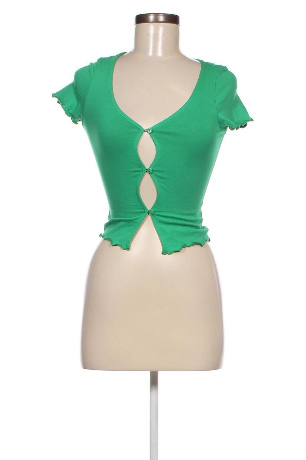 Дамска блуза Monki, Размер XS, Цвят Зелен, Цена 13,44 лв.