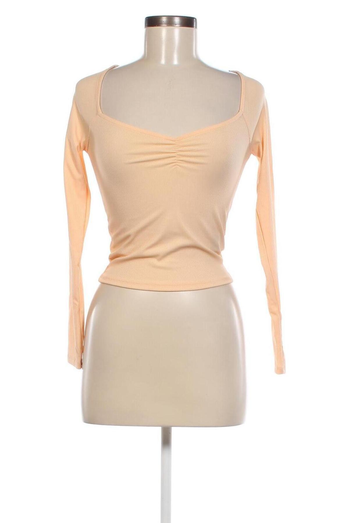 Γυναικεία μπλούζα Monki, Μέγεθος XXS, Χρώμα  Μπέζ, Τιμή 3,35 €