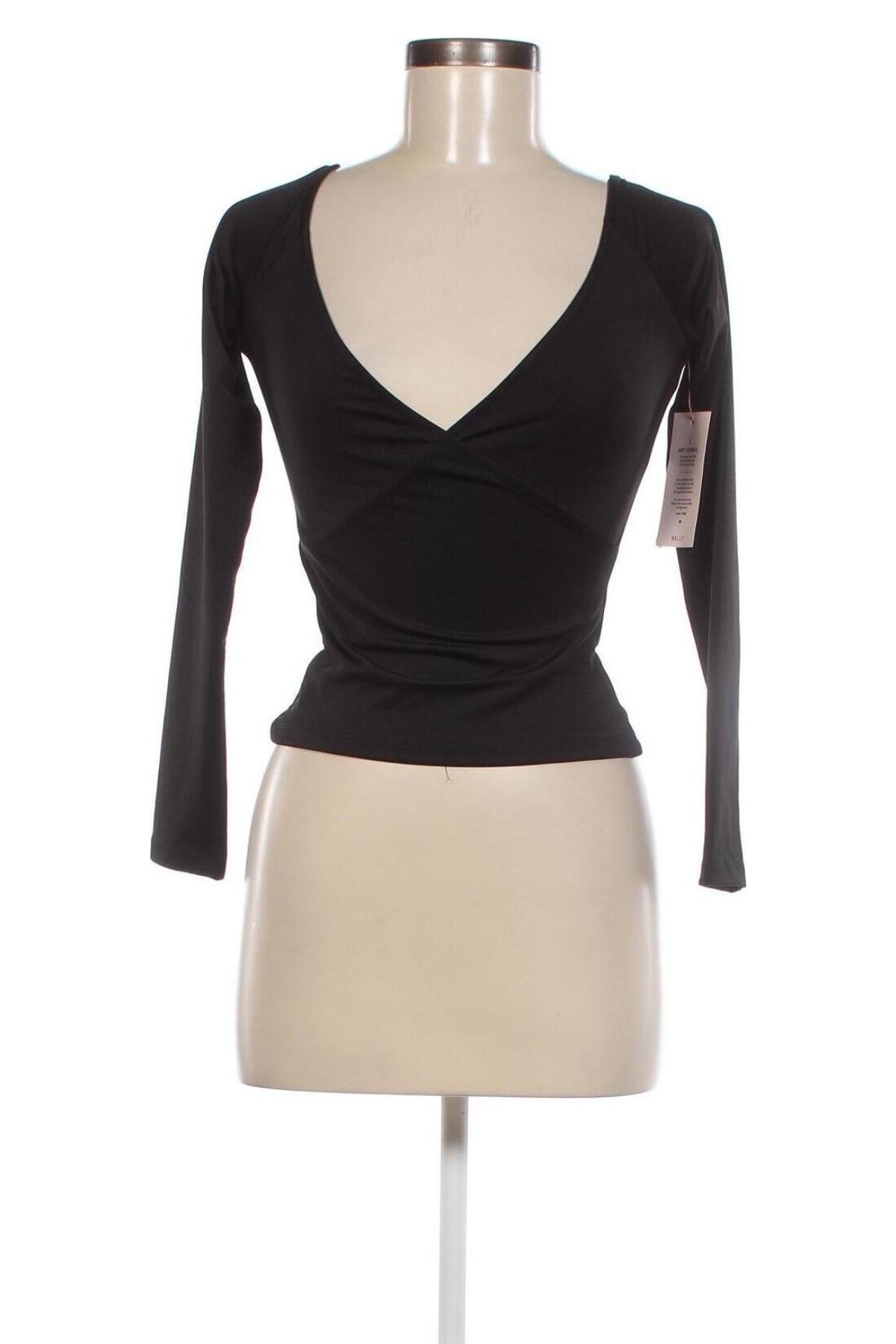 Γυναικεία μπλούζα Nelly, Μέγεθος XS, Χρώμα Μαύρο, Τιμή 5,57 €