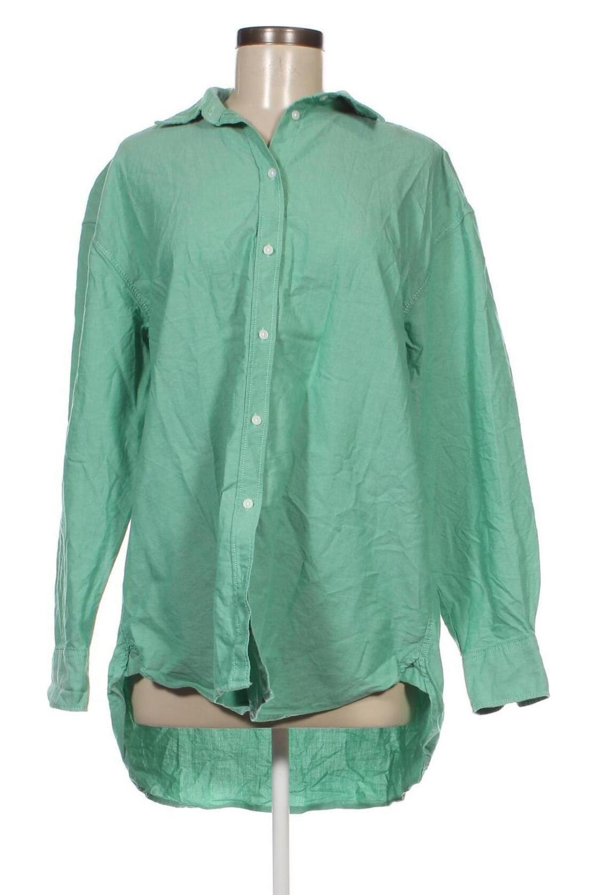 Γυναικείο πουκάμισο H&M, Μέγεθος L, Χρώμα Πράσινο, Τιμή 13,14 €