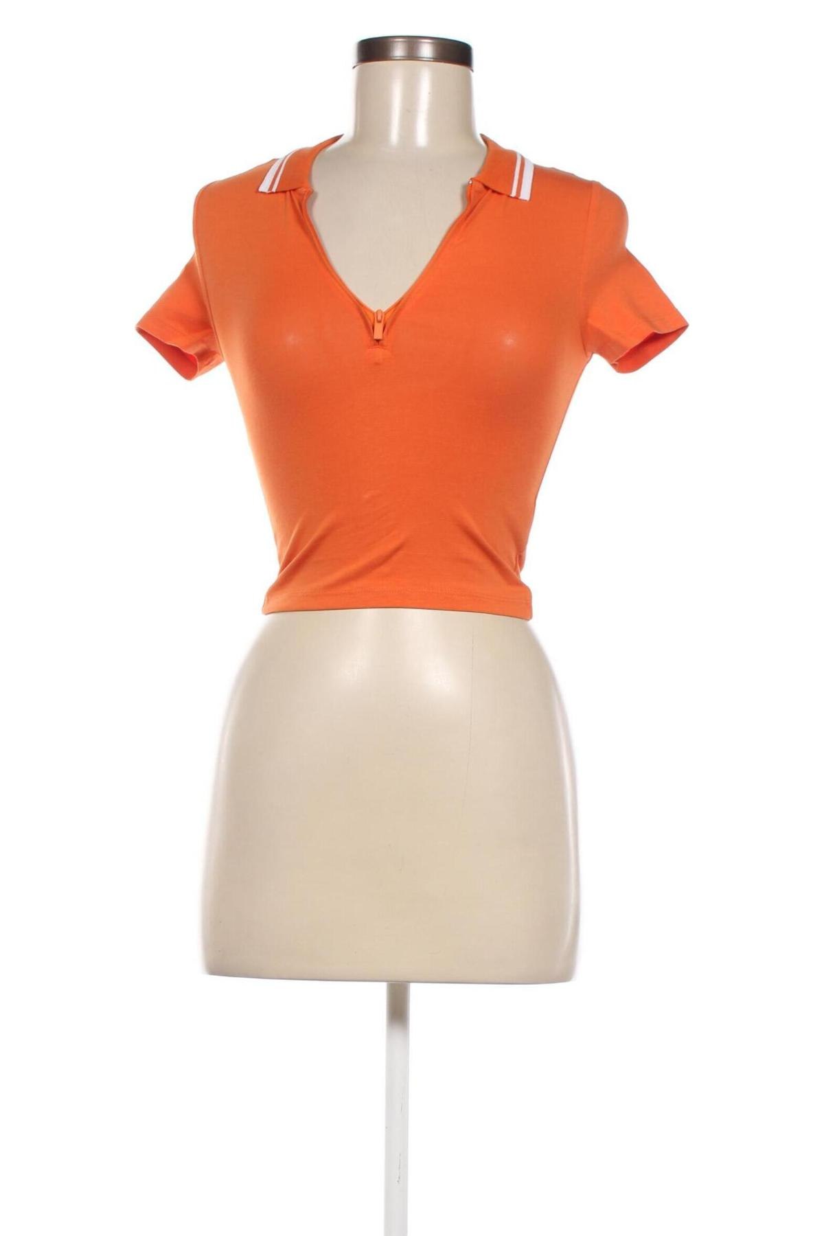 Γυναικείο t-shirt Jennyfer, Μέγεθος XXS, Χρώμα Πορτοκαλί, Τιμή 4,00 €