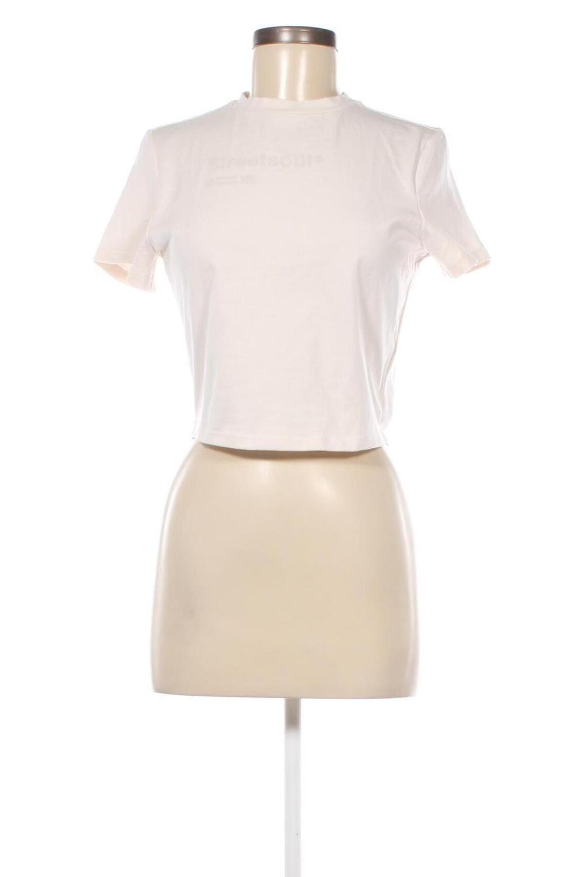 Γυναικείο t-shirt Viral Vibes, Μέγεθος M, Χρώμα  Μπέζ, Τιμή 4,93 €