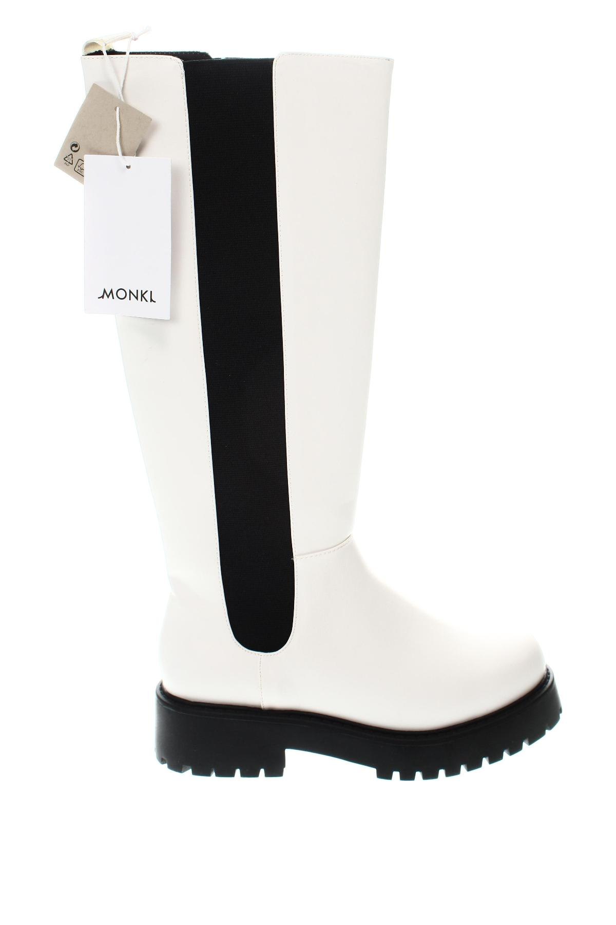Γυναικείες μπότες Monki, Μέγεθος 39, Χρώμα Λευκό, Τιμή 17,63 €
