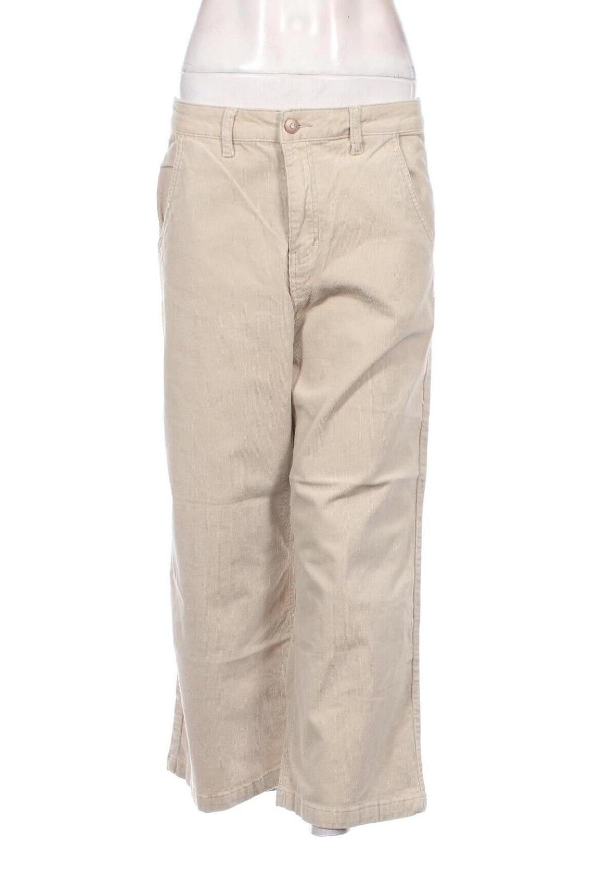 Pantaloni de velvet de femei Cream, Mărime M, Culoare Bej, Preț 33,85 Lei