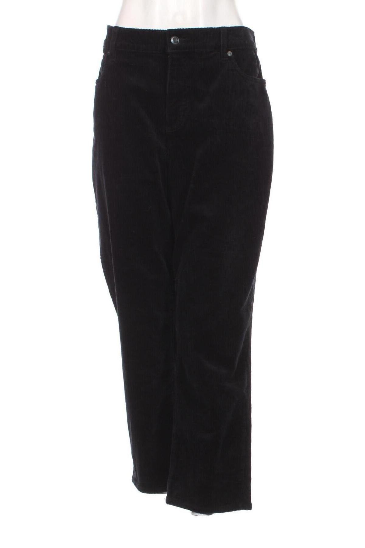 Pantaloni de velvet de femei Lands' End, Mărime XXL, Culoare Negru, Preț 151,32 Lei