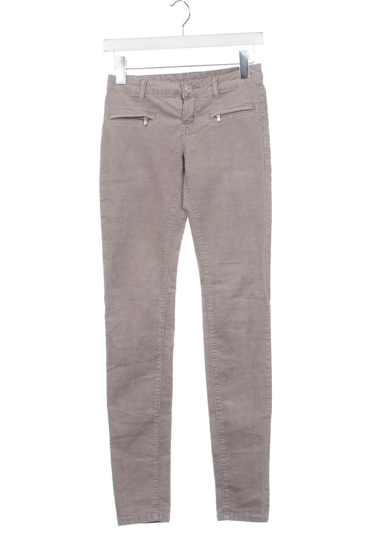 Pantaloni de velvet de femei Promod, Mărime XS, Culoare Bej, Preț 16,22 Lei
