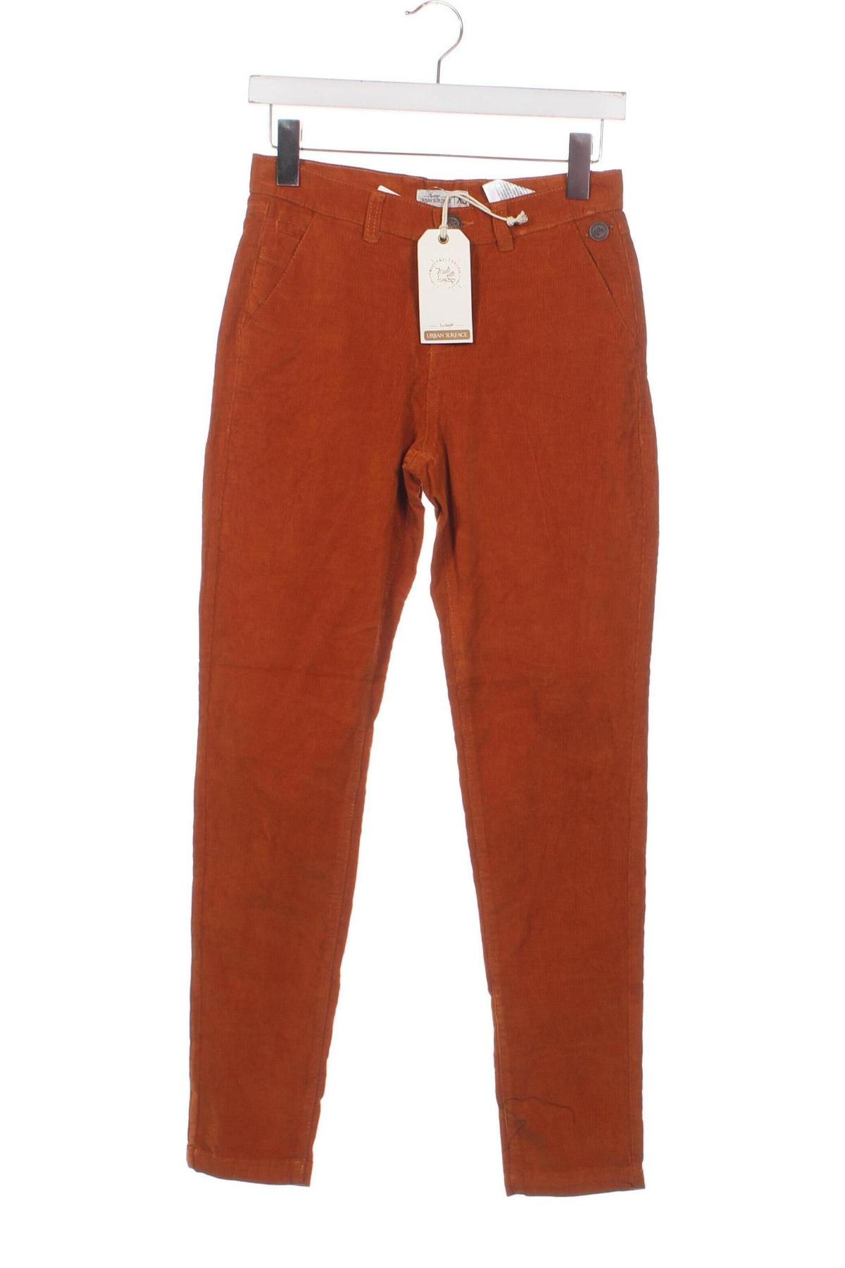 Pantaloni de velvet de femei Urban Surface, Mărime XS, Culoare Portocaliu, Preț 31,78 Lei