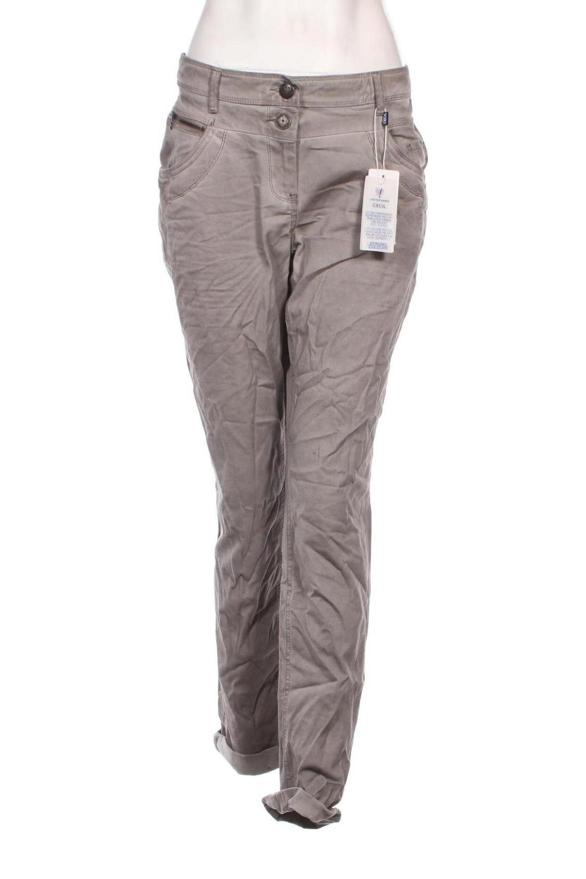 Pantaloni de femei Cecil, Mărime L, Culoare Gri, Preț 34,34 Lei