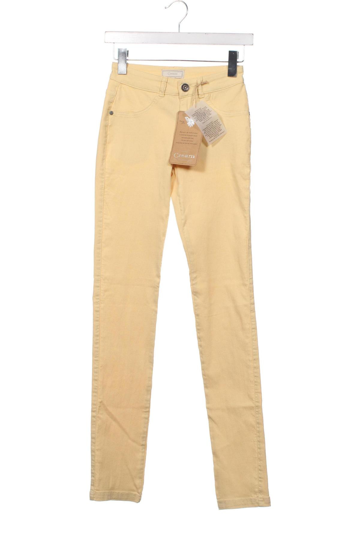 Дамски панталон Cream, Размер XS, Цвят Жълт, Цена 8,76 лв.