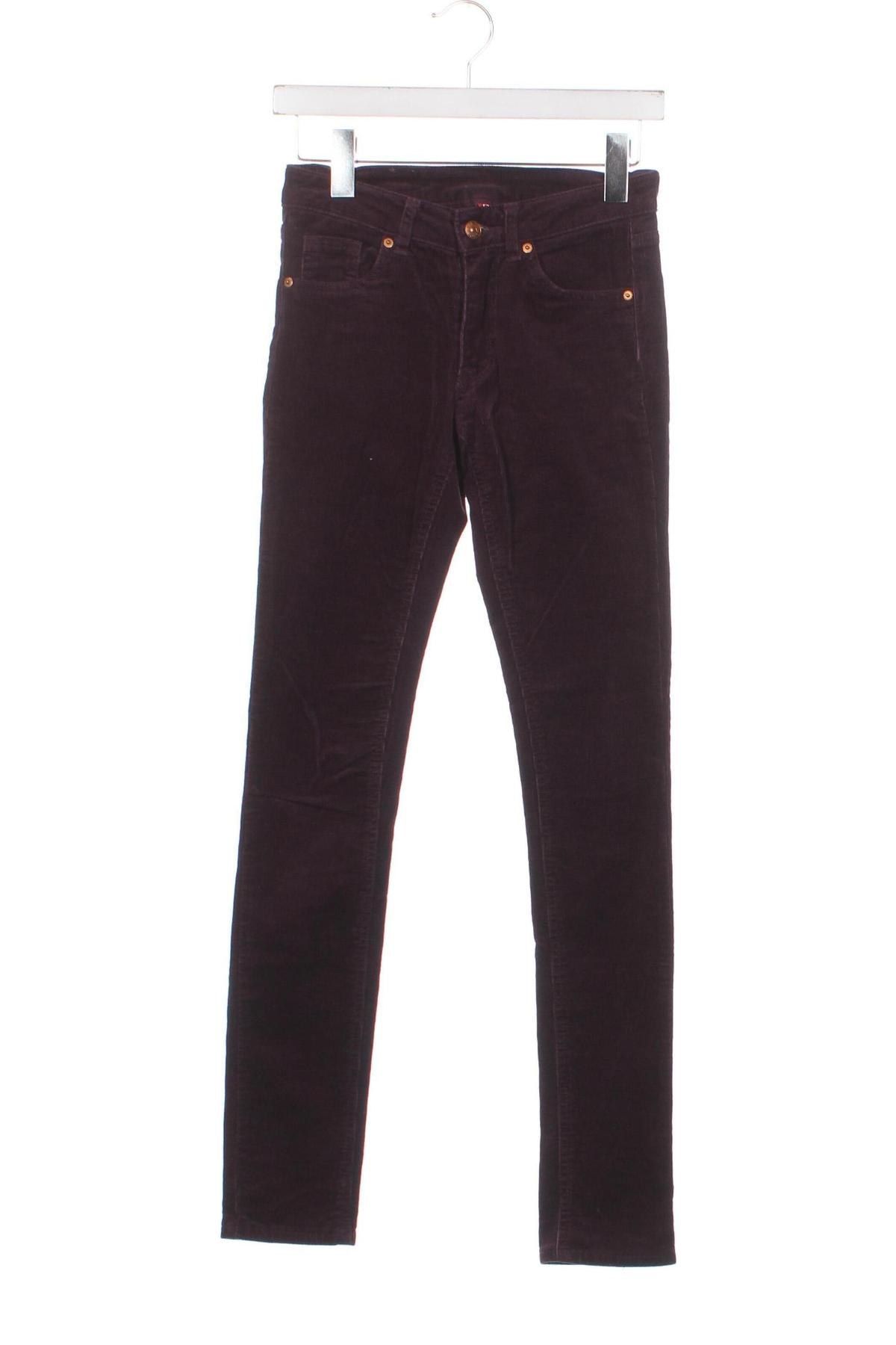 Дамски панталон H&M Divided, Размер XS, Цвят Лилав, Цена 5,80 лв.
