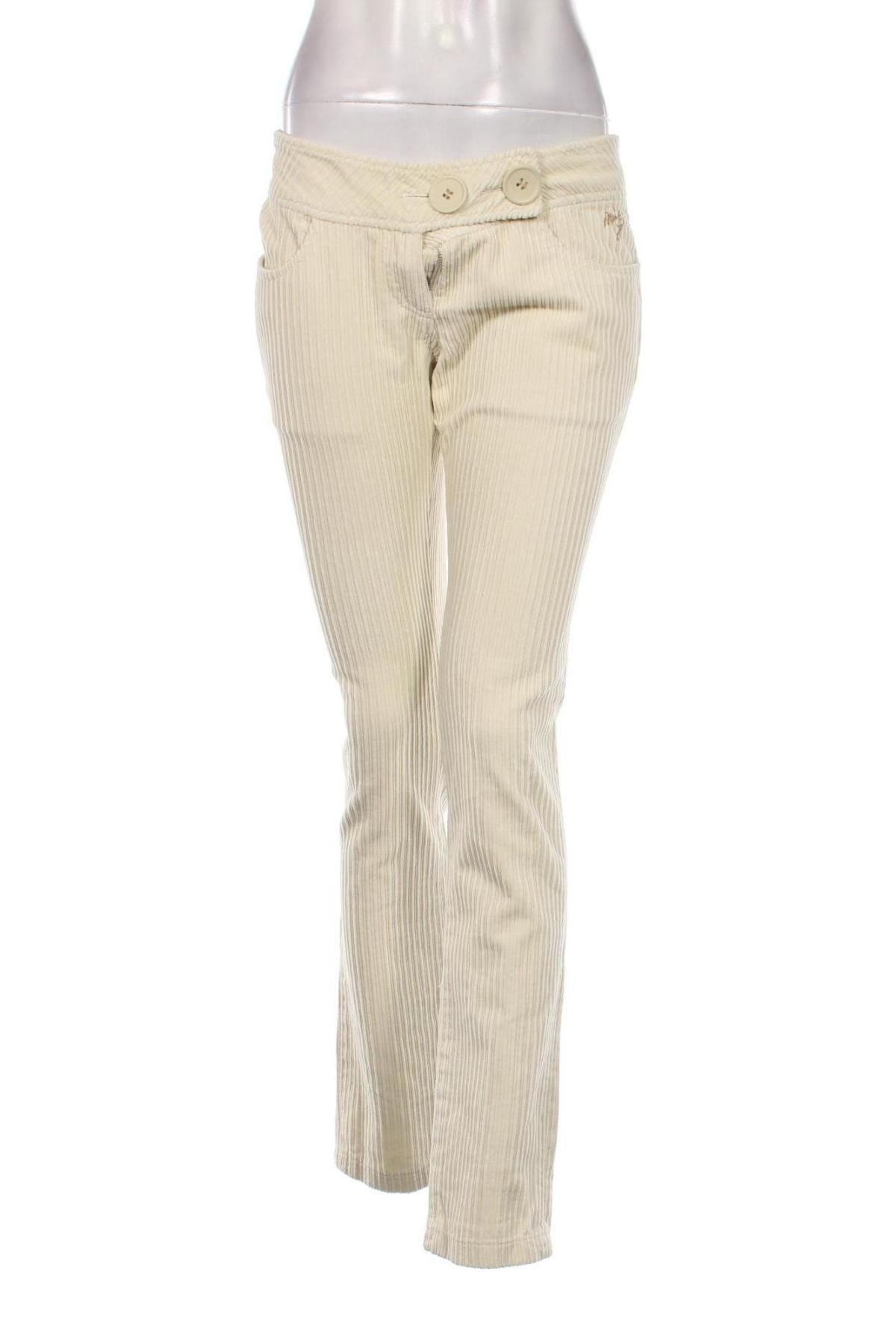 Pantaloni de velvet de femei Miss Sixty, Mărime M, Culoare Bej, Preț 38,42 Lei