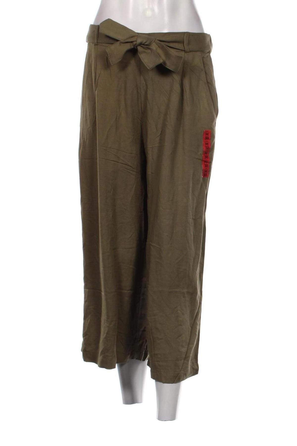 Pantaloni de femei Pull&Bear, Mărime M, Culoare Verde, Preț 33,29 Lei