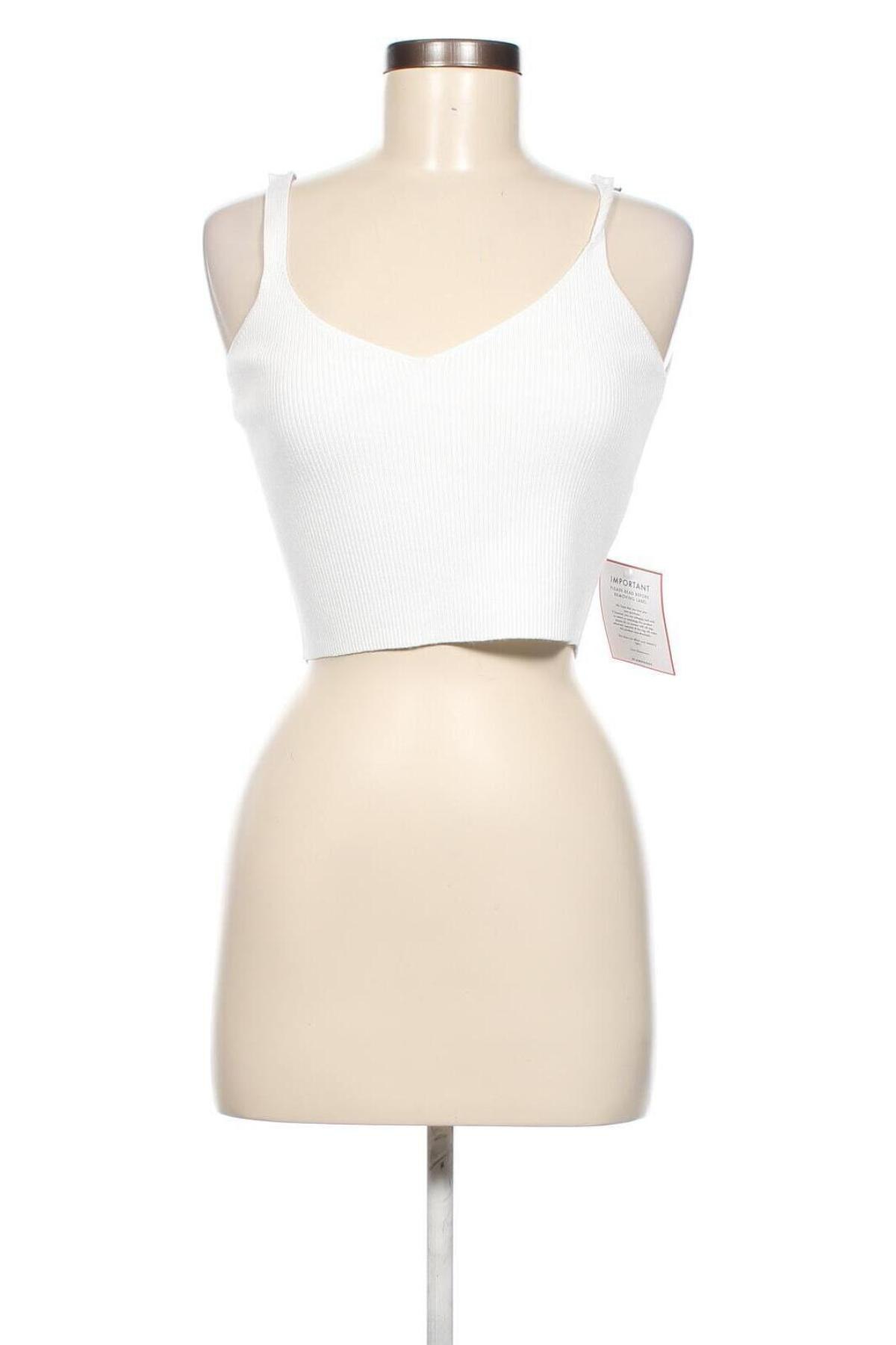 Γυναικείο αμάνικο μπλουζάκι Glamorous, Μέγεθος L, Χρώμα Λευκό, Τιμή 5,38 €