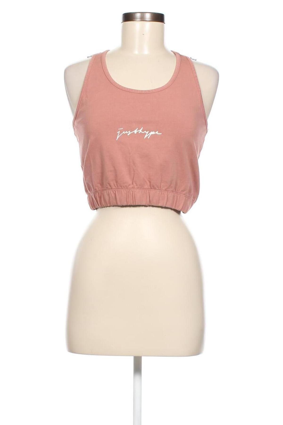Γυναικείο αμάνικο μπλουζάκι Just Hype, Μέγεθος XL, Χρώμα Σάπιο μήλο, Τιμή 5,53 €