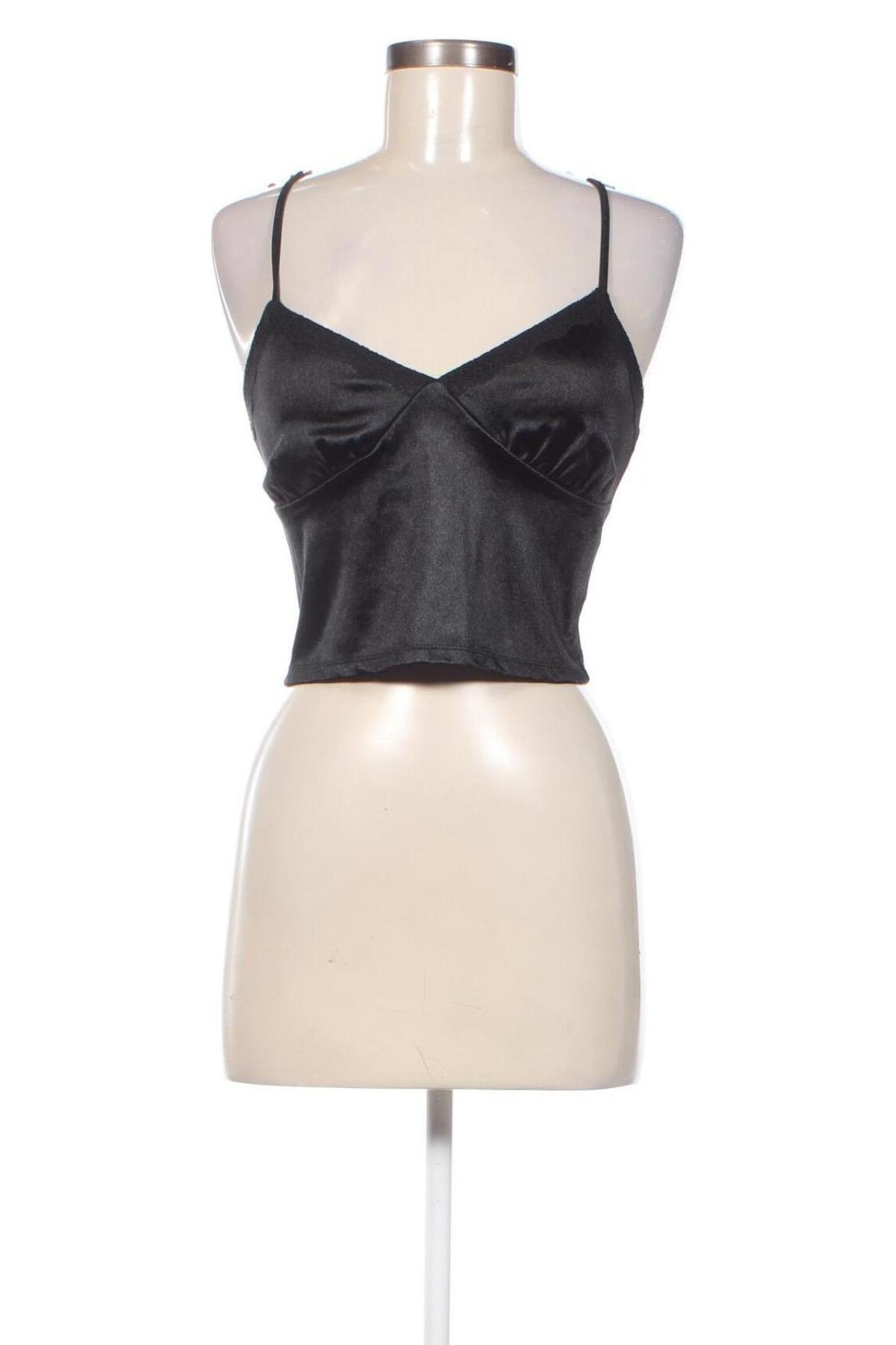 Γυναικείο αμάνικο μπλουζάκι Pull&Bear, Μέγεθος L, Χρώμα Μαύρο, Τιμή 3,86 €