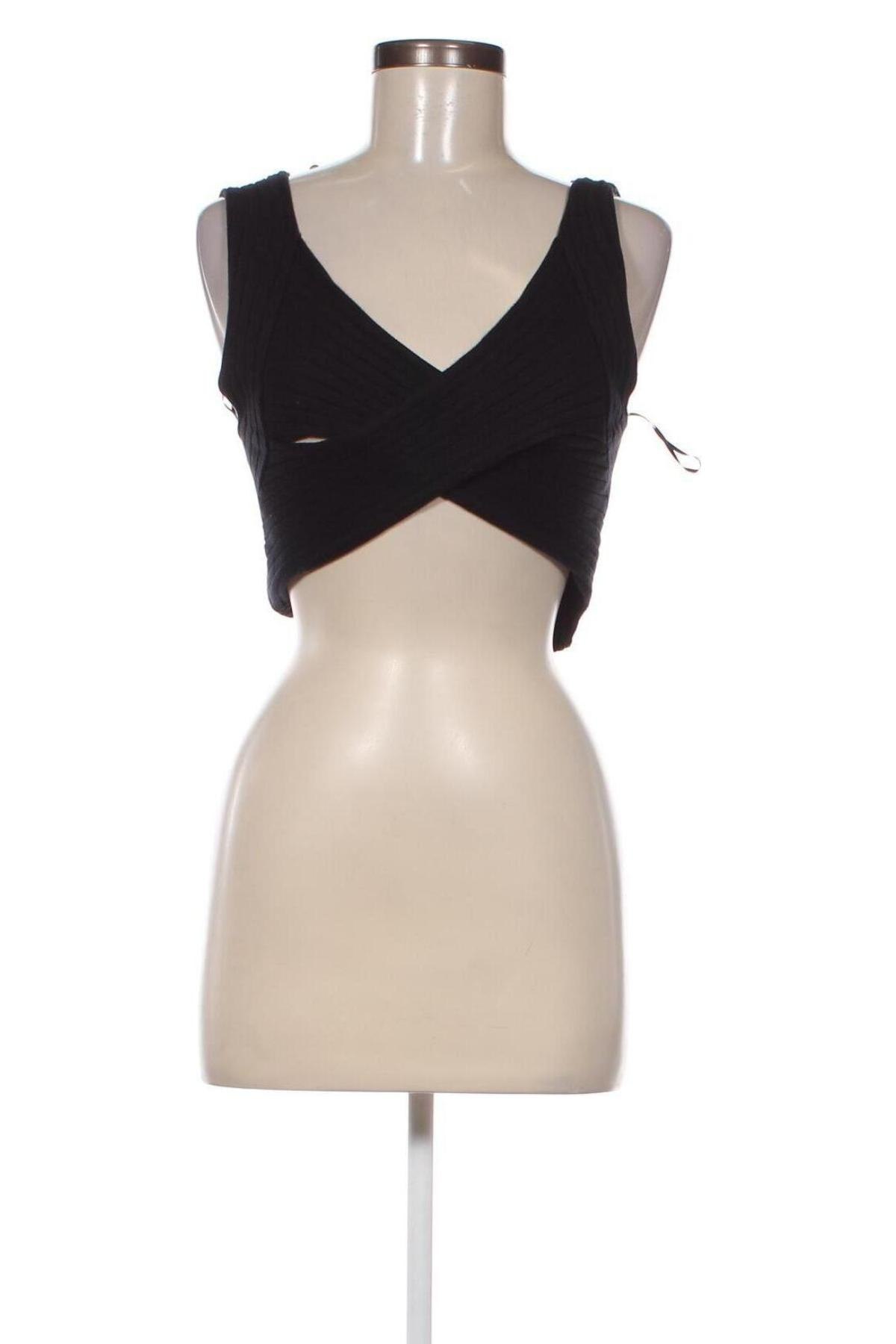 Γυναικείο αμάνικο μπλουζάκι Tally Weijl, Μέγεθος L, Χρώμα Μαύρο, Τιμή 6,49 €