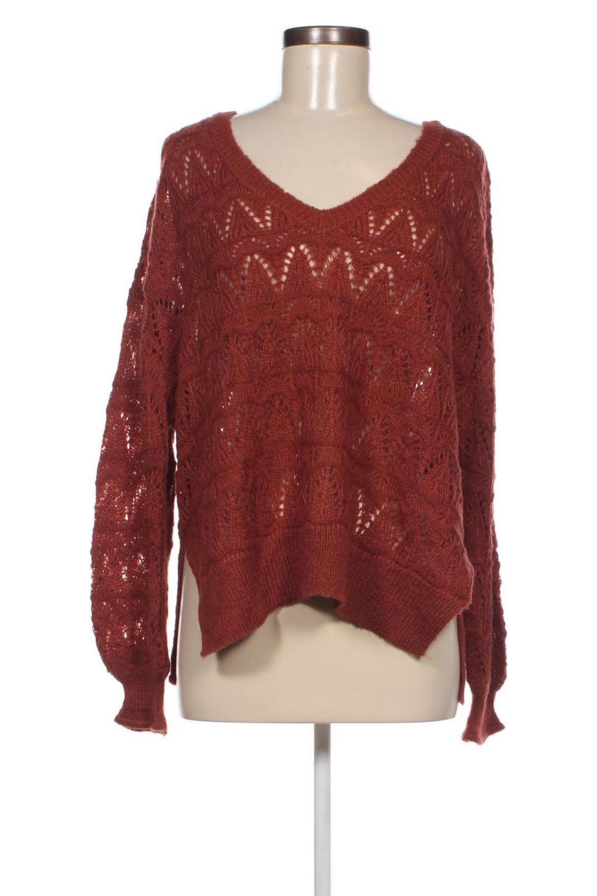 Дамски пуловер Funky Buddha, Размер M, Цвят Оранжев, Цена 26,10 лв.