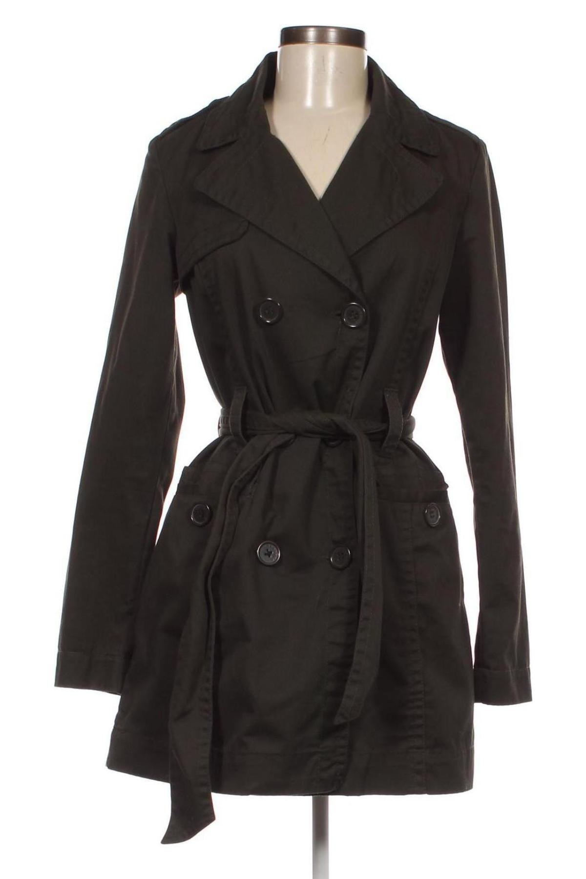 Damen Trench Coat Bershka, Größe L, Farbe Grün, Preis € 15,70