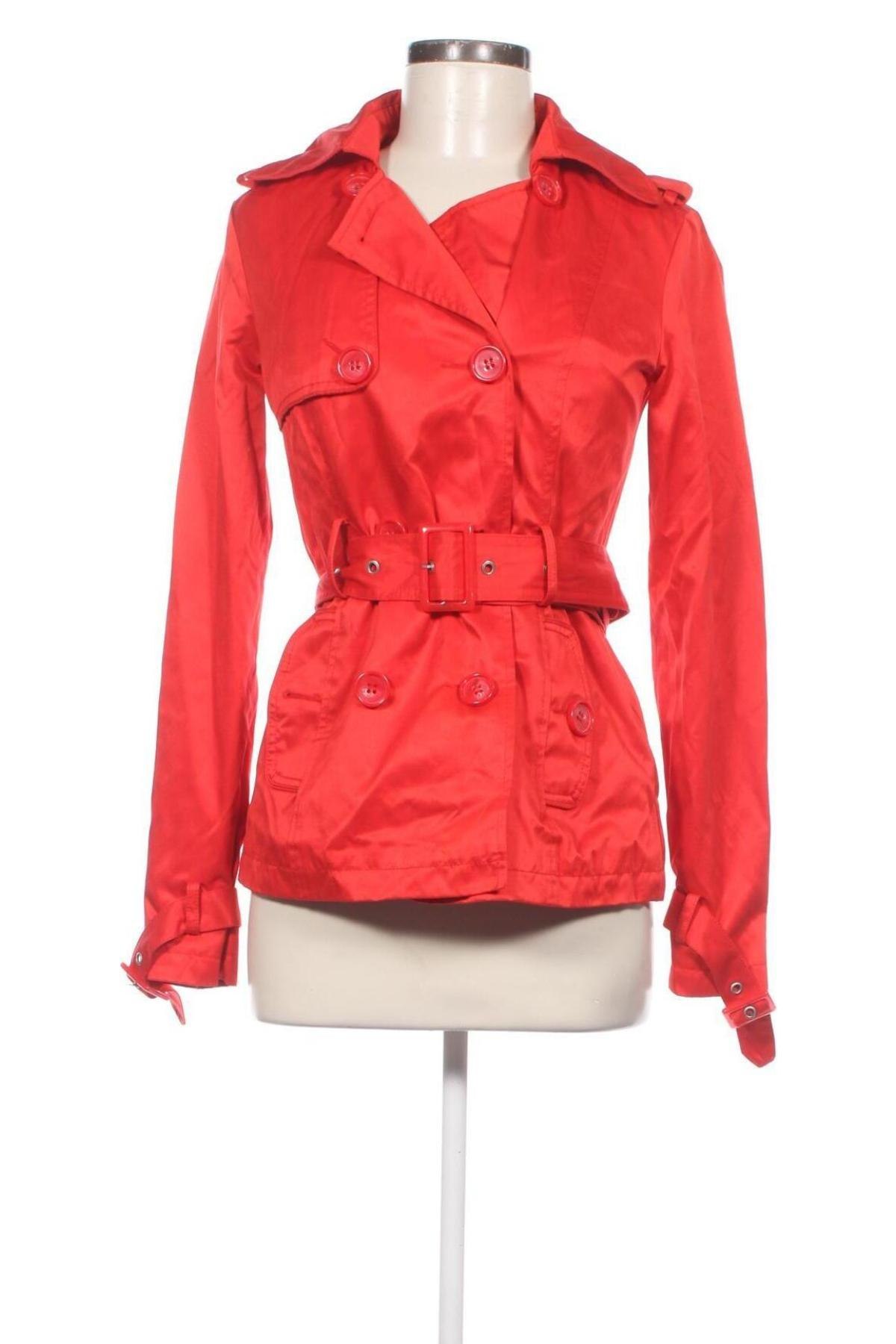 Damen Trenchcoat Clockhouse, Größe S, Farbe Rot, Preis 13,05 €