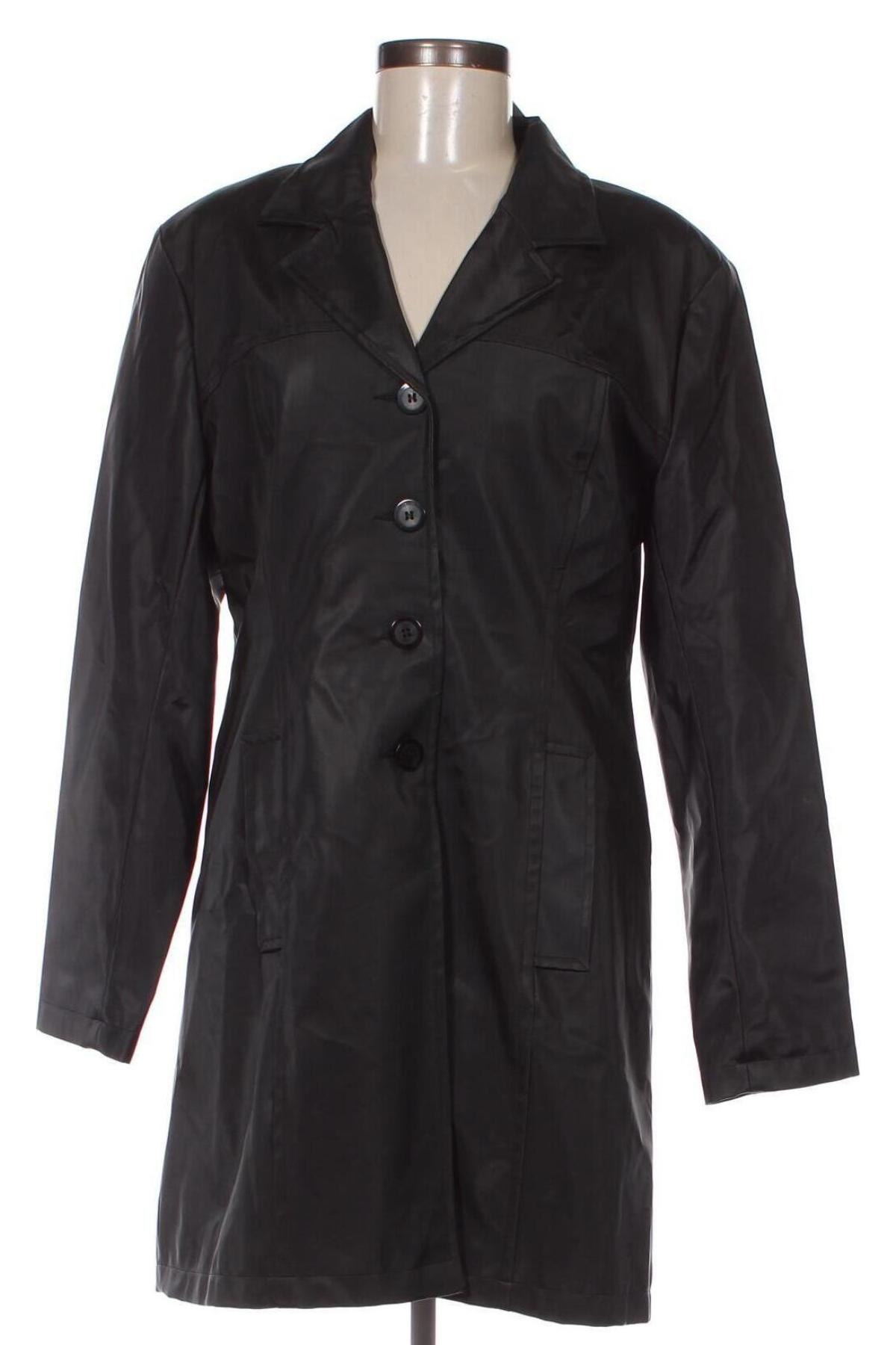 Damen Trenchcoat Orsay, Größe L, Farbe Schwarz, Preis 7,83 €