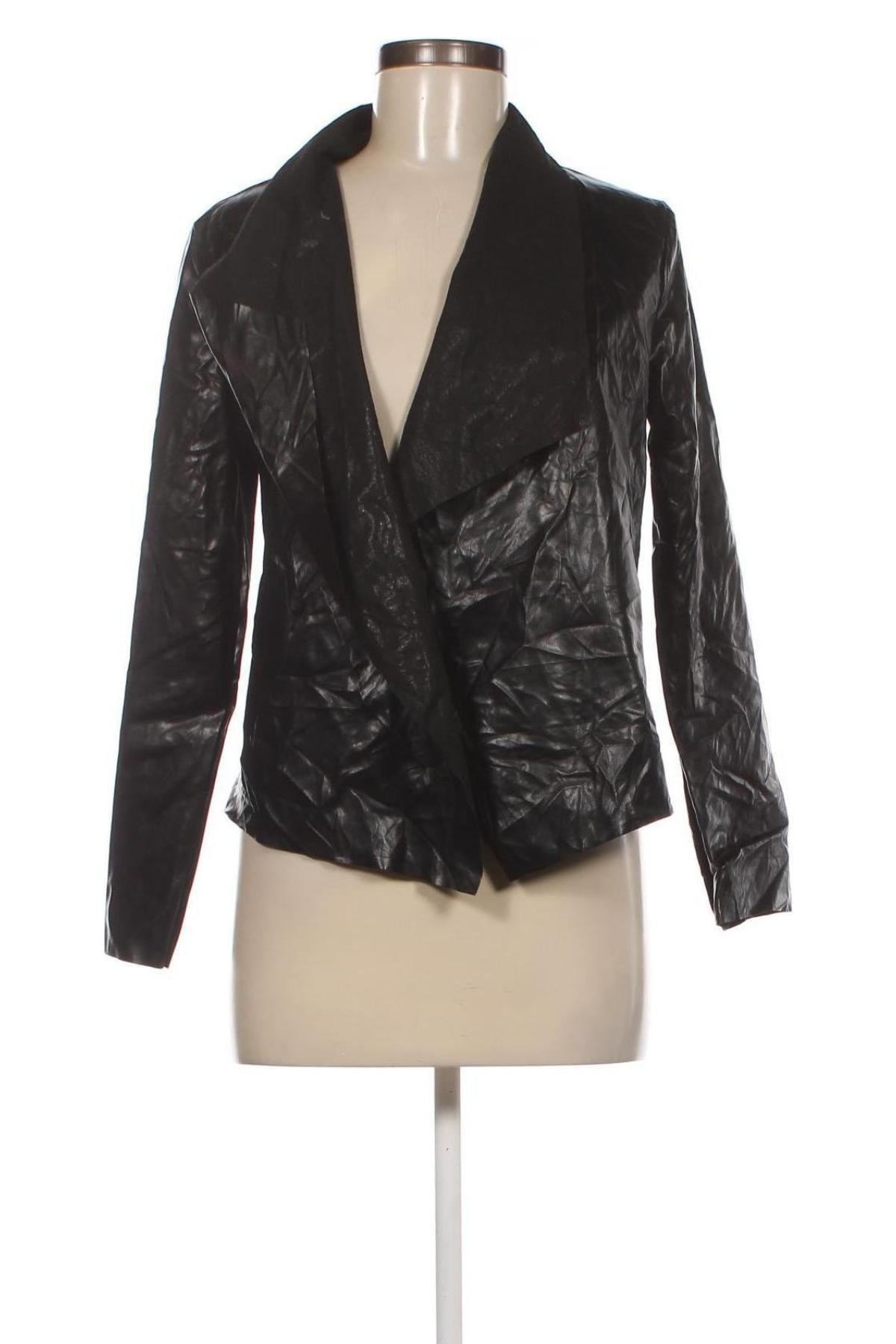 Дамско кожено сако SHEIN, Размер S, Цвят Черен, Цена 4,40 лв.