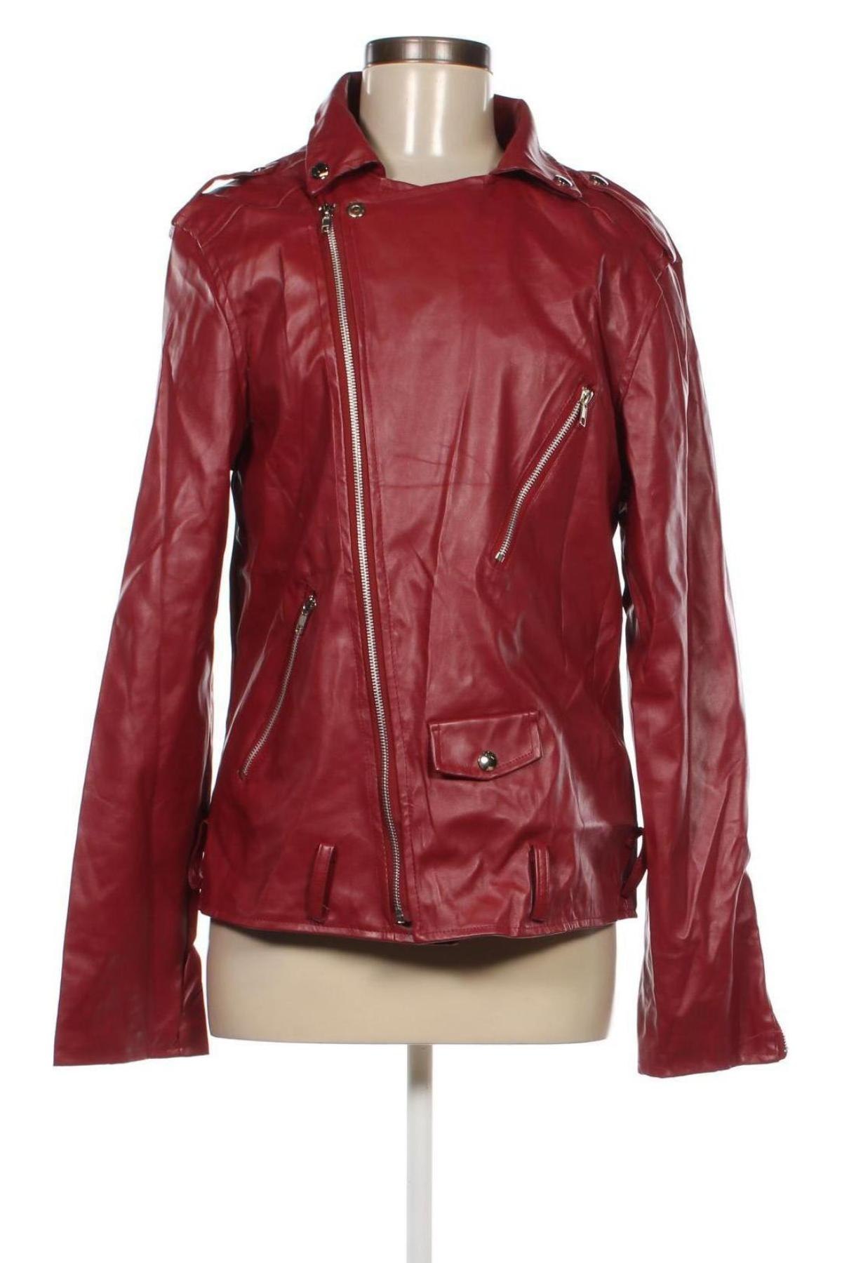 Damen Lederjacke, Größe M, Farbe Rot, Preis € 34,10