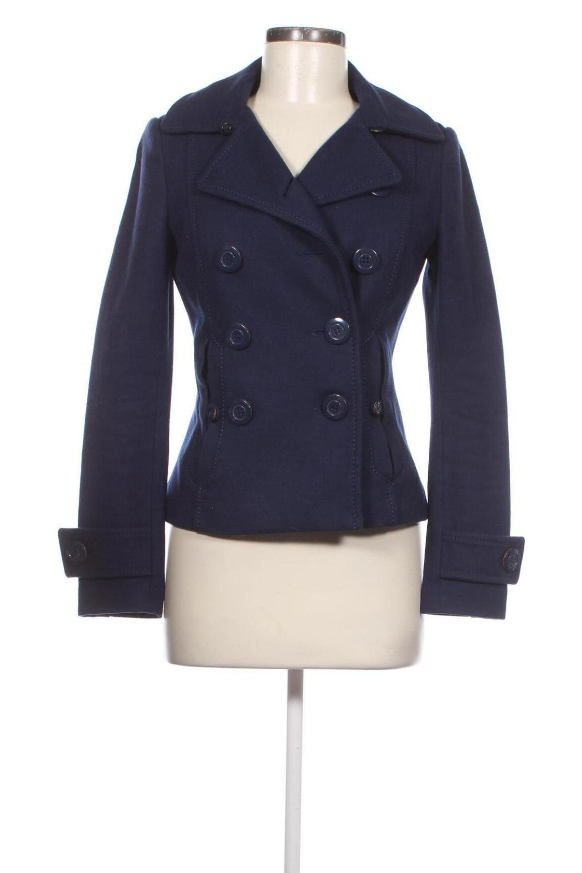 Palton de femei H&M, Mărime XS, Culoare Albastru, Preț 272,96 Lei