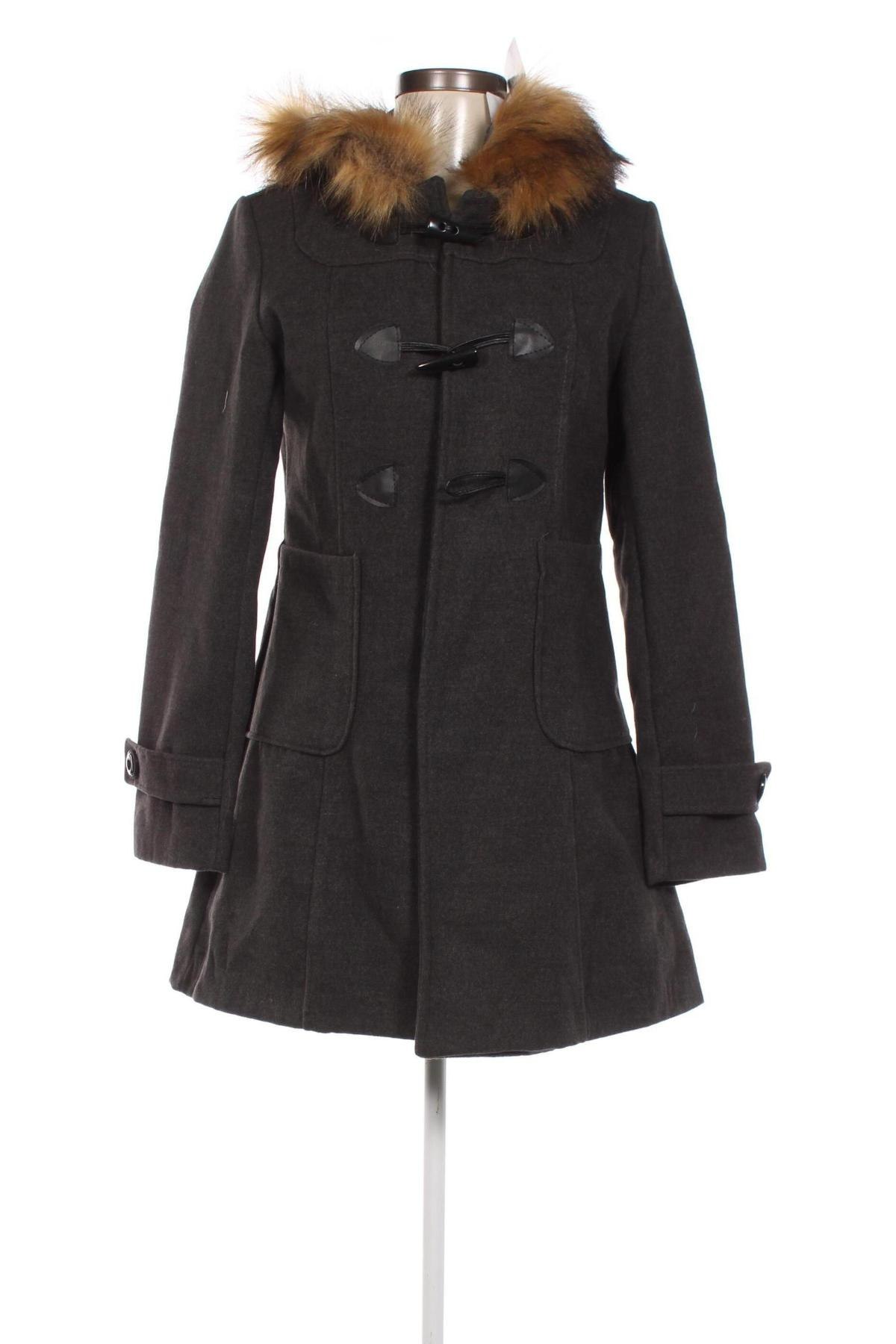 Дамско палто Made In Italy, Размер S, Цвят Сив, Цена 60,20 лв.