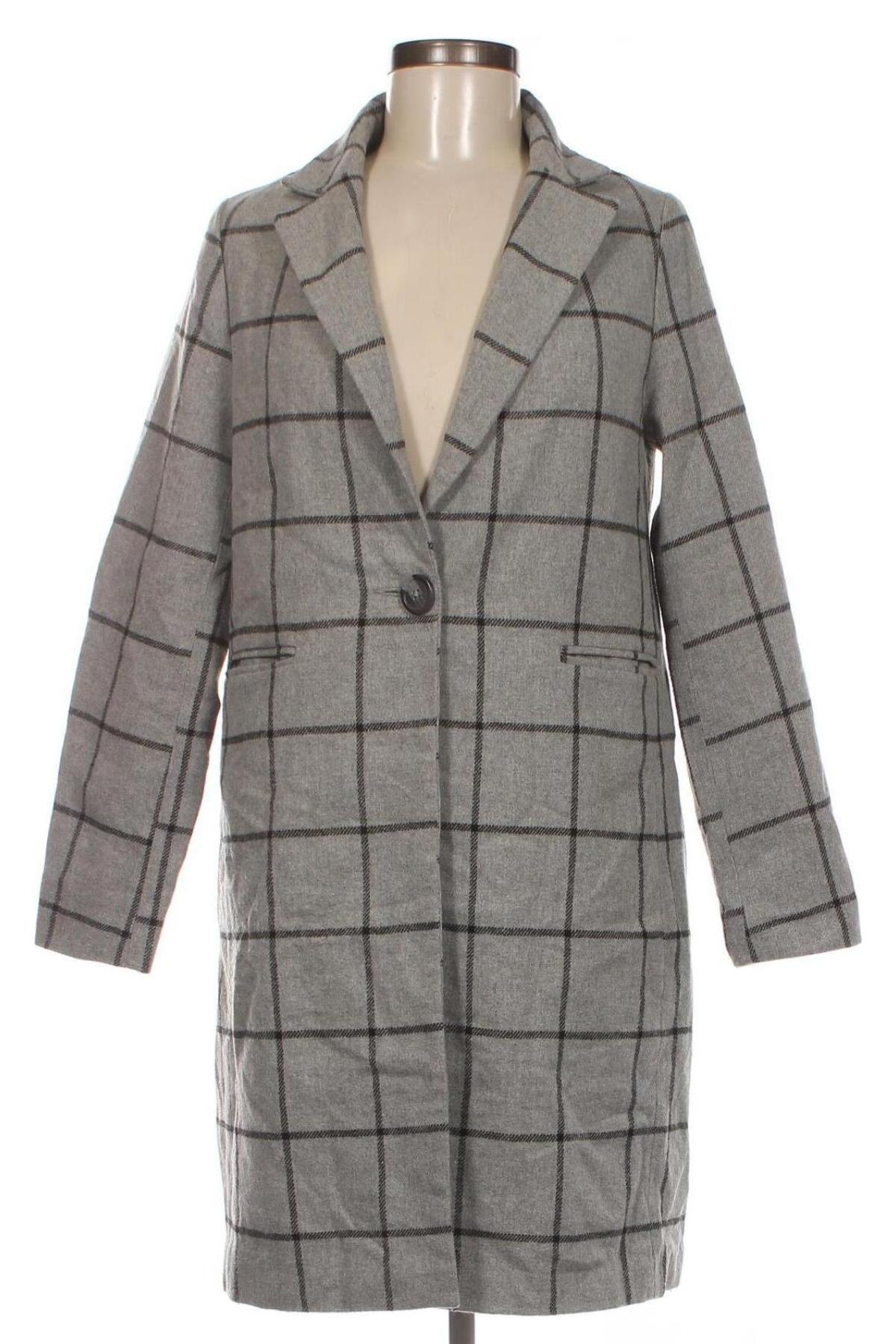 Дамско палто New Look, Размер S, Цвят Сив, Цена 32,10 лв.