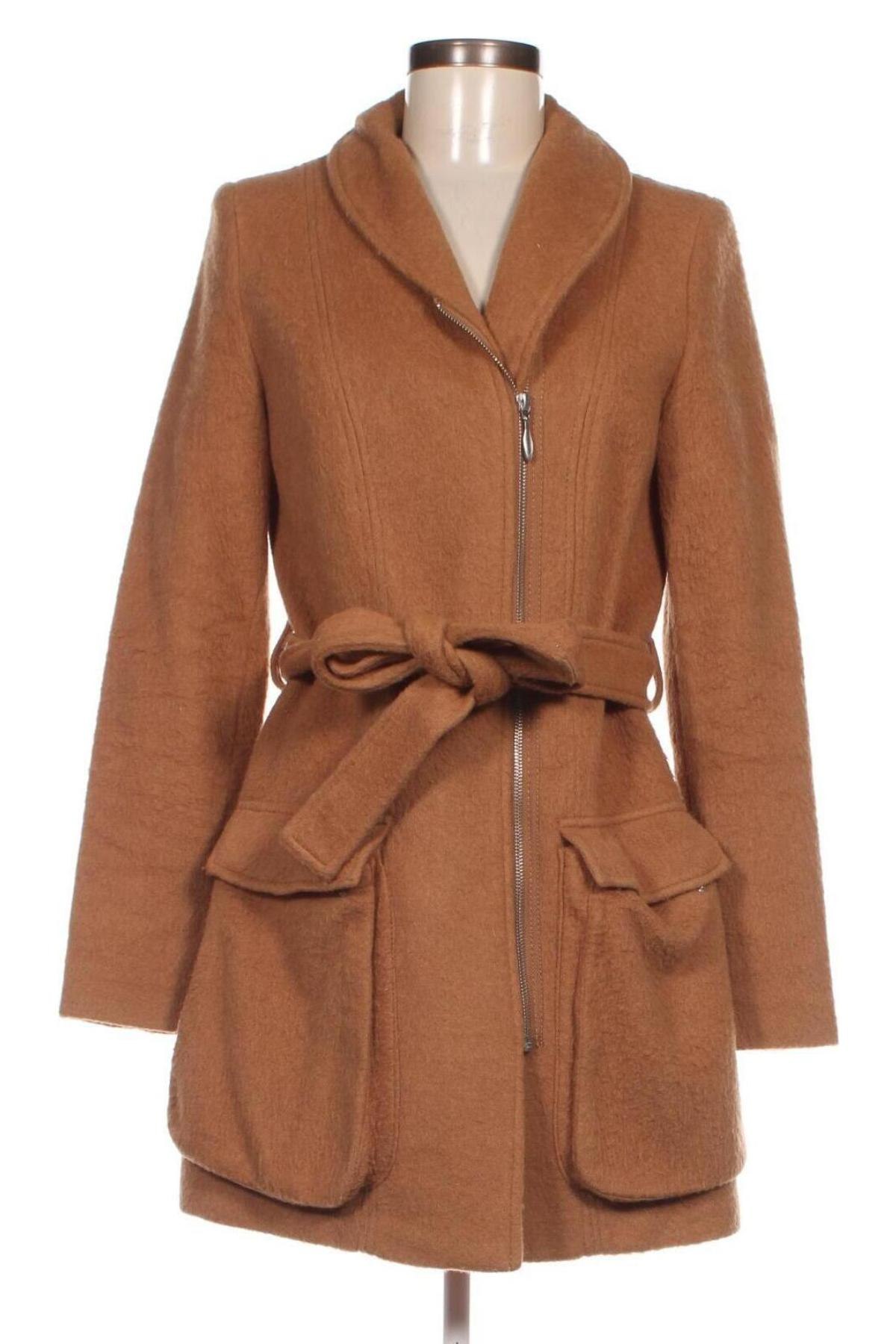 Дамско палто S.Oliver, Размер S, Цвят Бежов, Цена 23,68 лв.