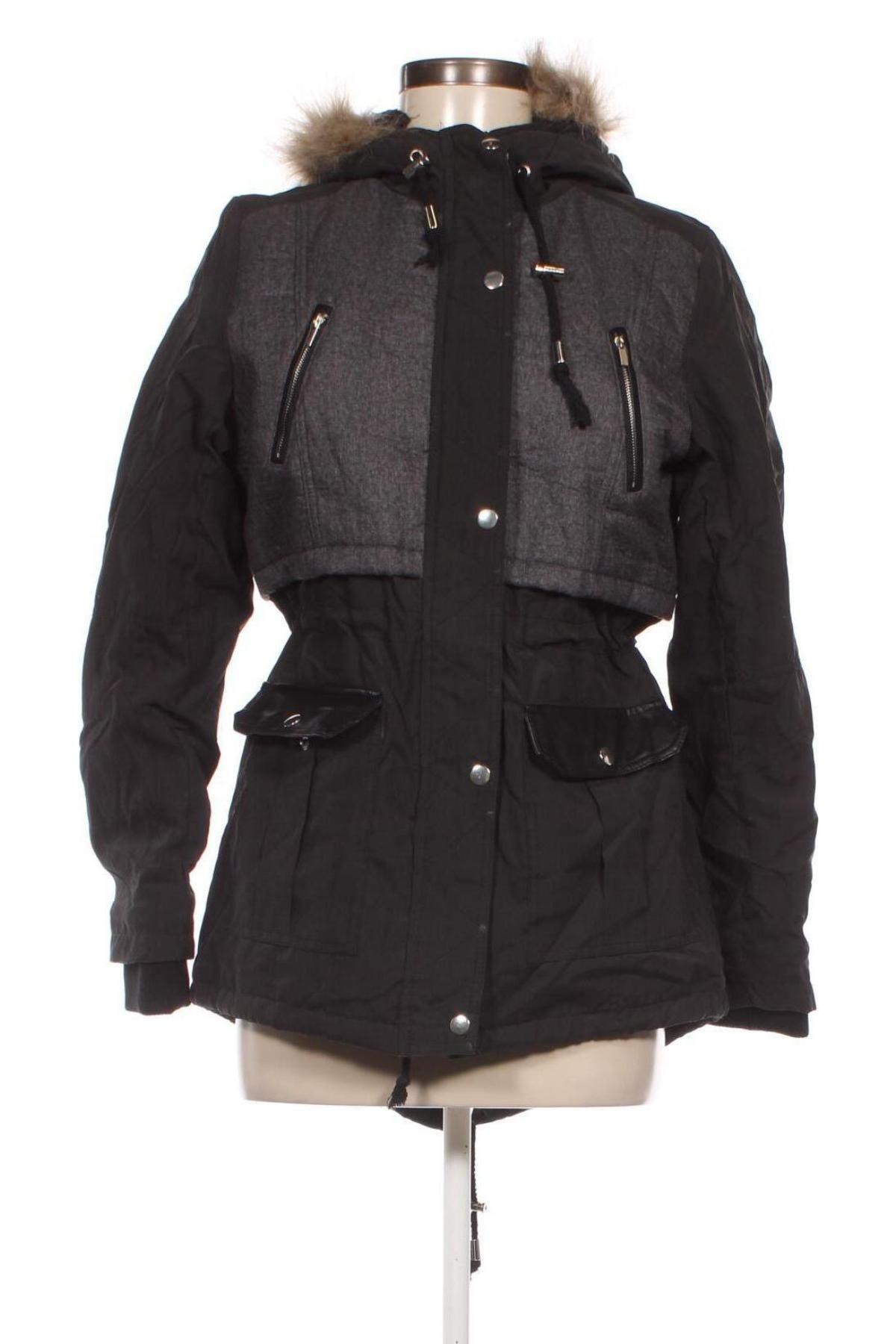 Γυναικείο μπουφάν Moodo, Μέγεθος M, Χρώμα Μαύρο, Τιμή 10,54 €