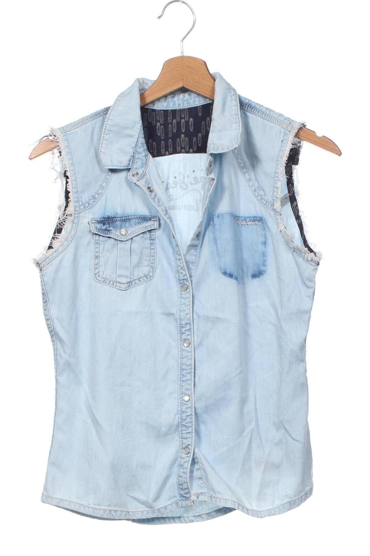 Παιδικό πουκάμισο Pepe Jeans, Μέγεθος 13-14y/ 164-168 εκ., Χρώμα Μπλέ, Τιμή 1,69 €