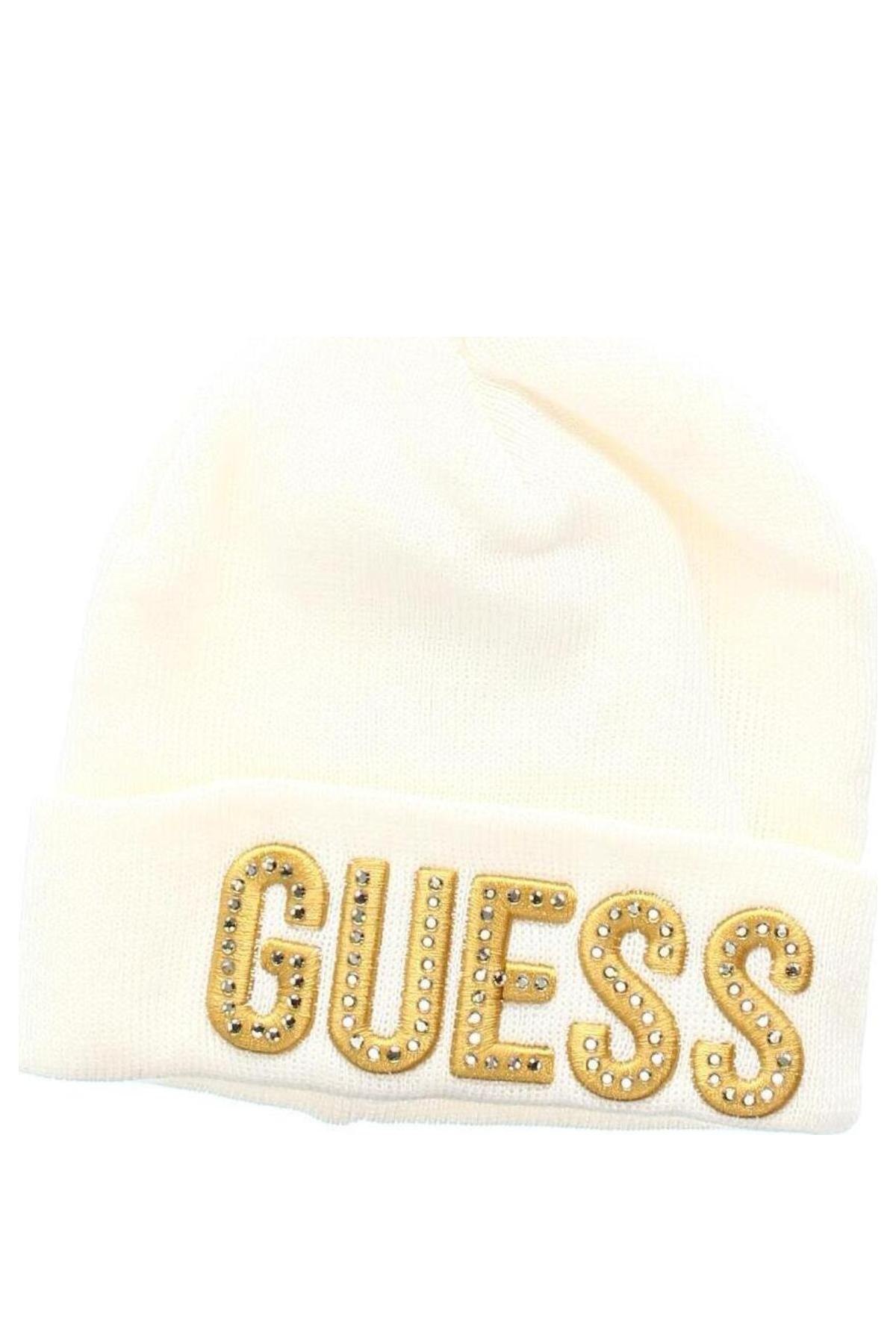 Детска шапка Guess, Цвят Екрю, Цена 75,00 лв.