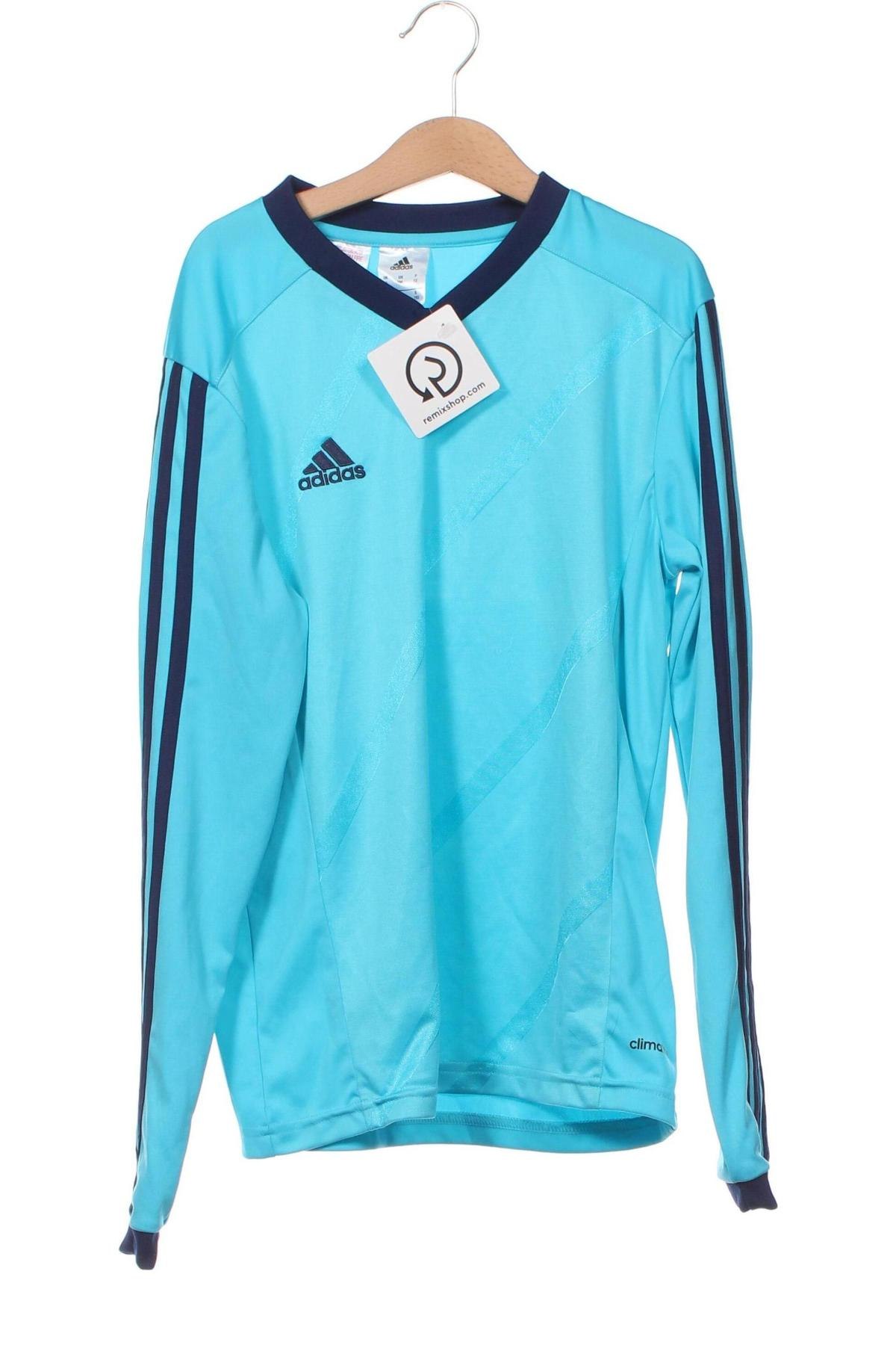 Kinder Sportbluse Adidas, Größe 10-11y/ 146-152 cm, Farbe Blau, Preis 15,03 €