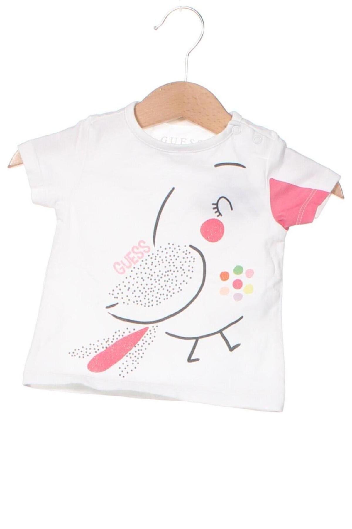 Παιδικό μπλουζάκι Guess, Μέγεθος 1-2m/ 50-56 εκ., Χρώμα Λευκό, Τιμή 1,69 €