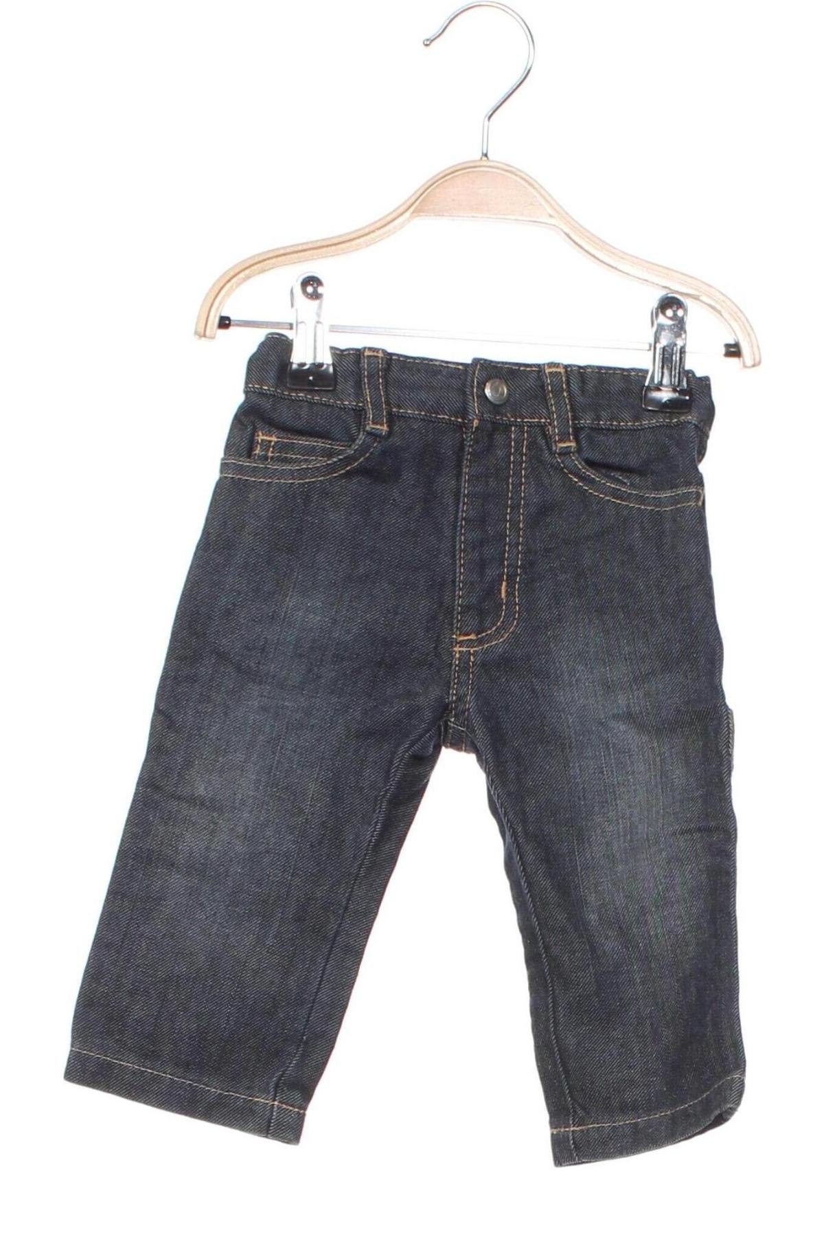 Dziecięce jeansy Petit Bateau, Rozmiar 3-6m/ 62-68 cm, Kolor Niebieski, Cena 17,40 zł