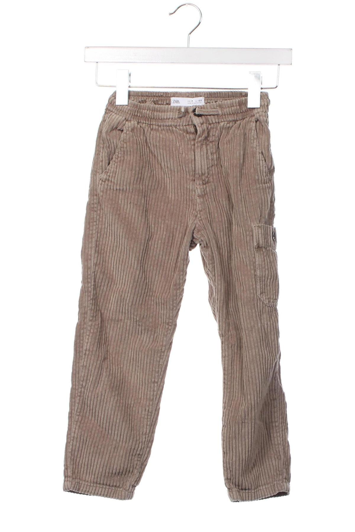 Pantaloni de catifea reiată, pentru copii Zara, Mărime 5-6y/ 116-122 cm, Culoare Bej, Preț 79,08 Lei