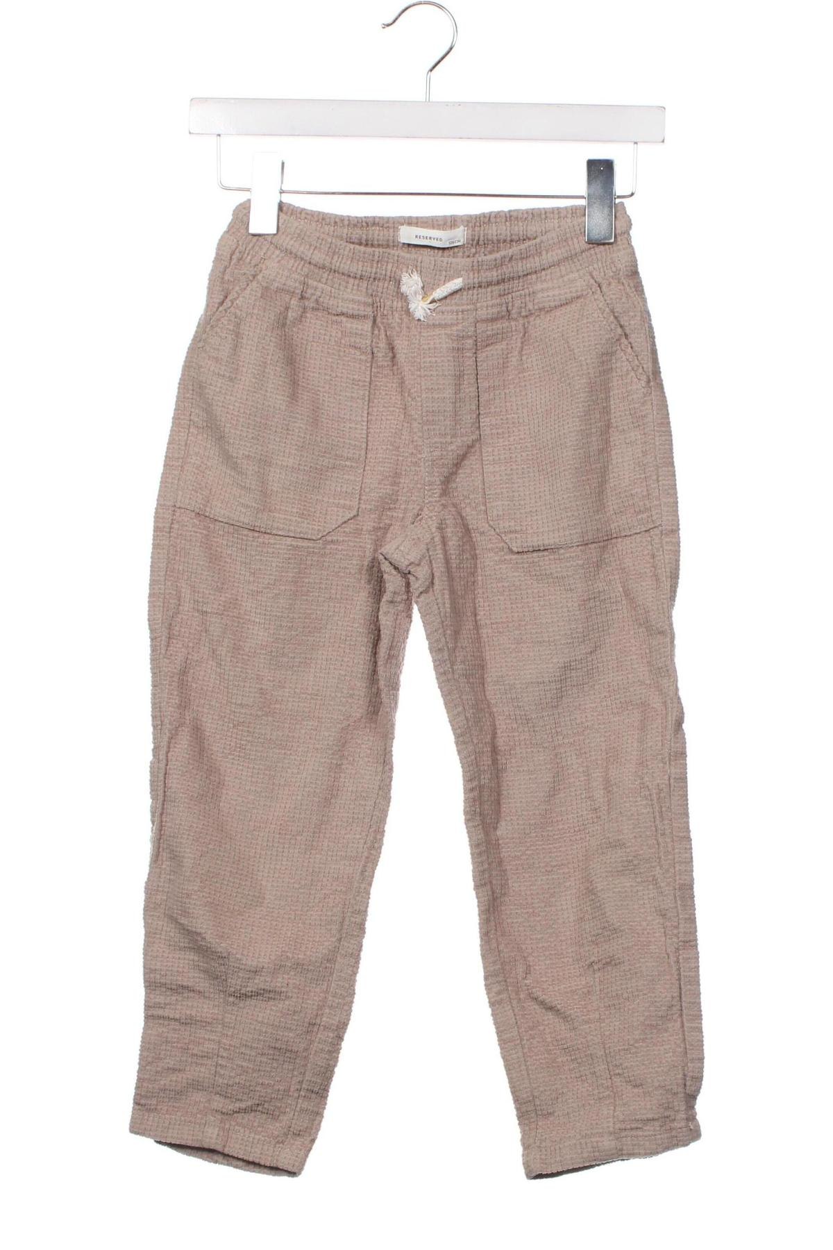 Детски панталон Reserved, Размер 7-8y/ 128-134 см, Цвят Бежов, Цена 16,80 лв.