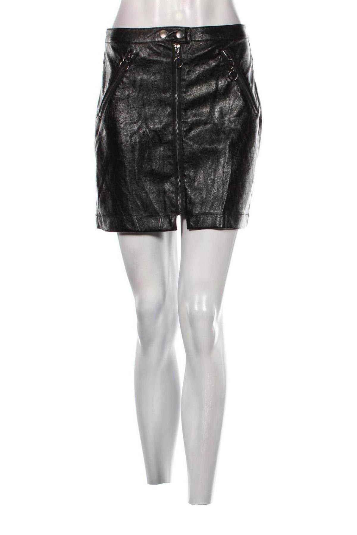 Δερμάτινη φούστα Cubus, Μέγεθος XS, Χρώμα Μαύρο, Τιμή 2,69 €