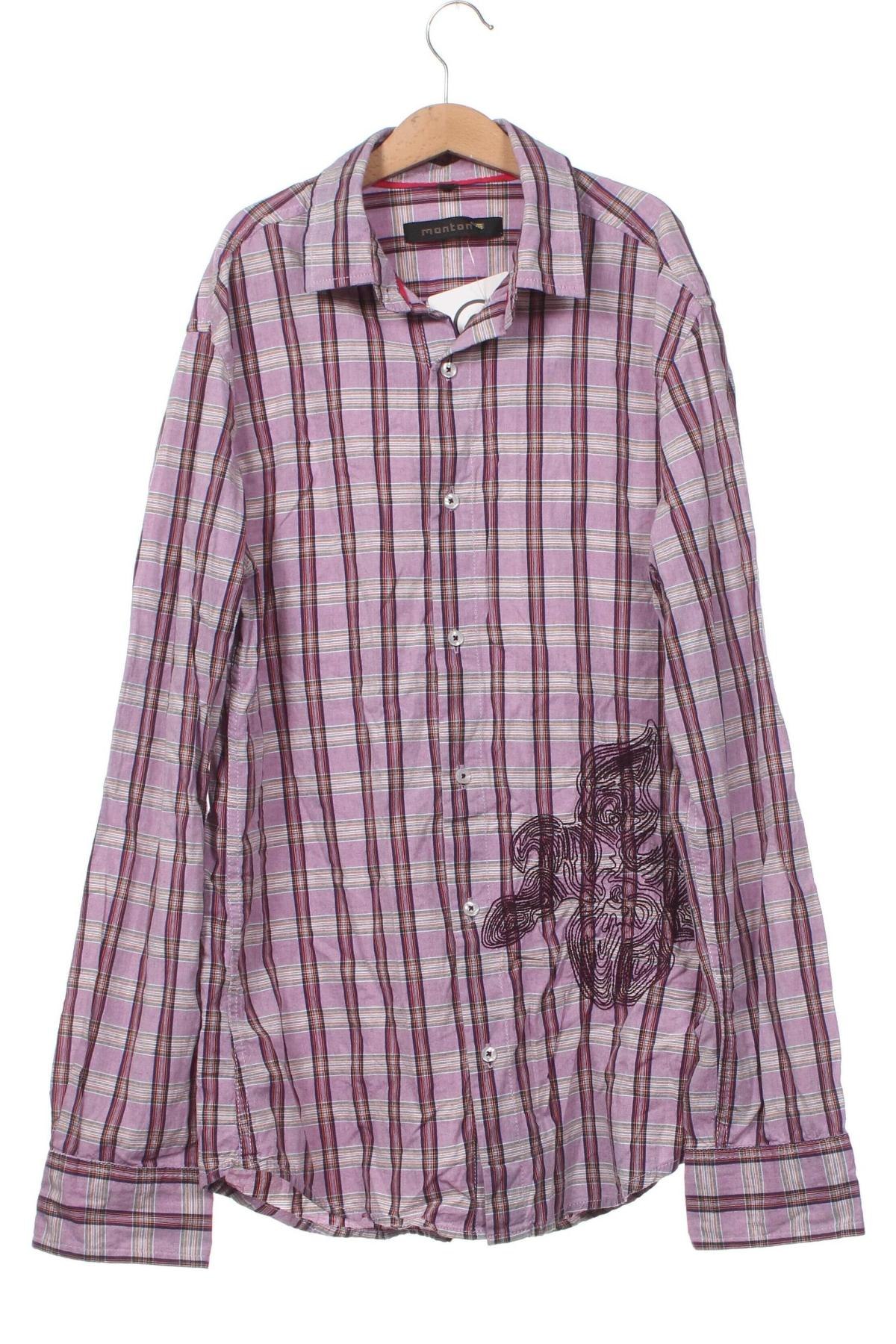 Ανδρικό πουκάμισο Monton, Μέγεθος M, Χρώμα Βιολετί, Τιμή 3,12 €