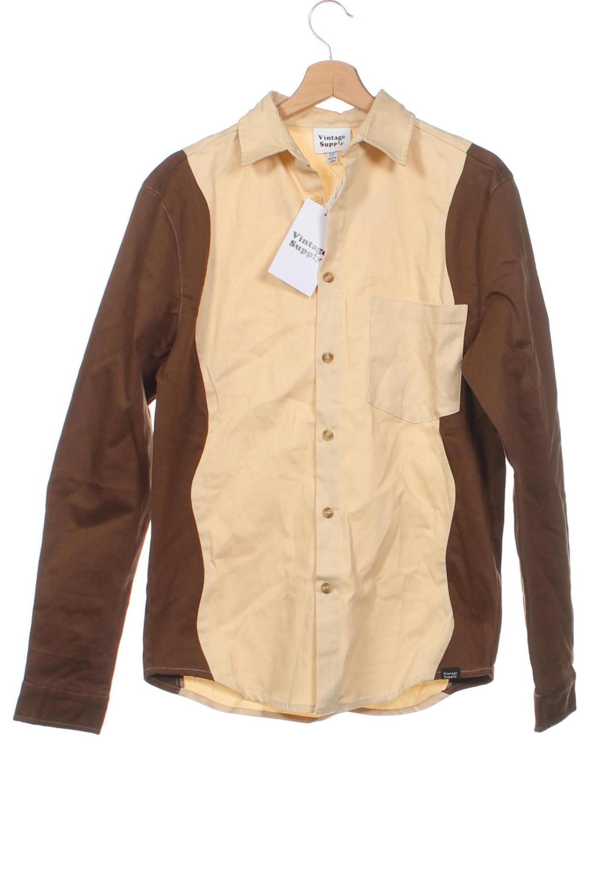 Pánská košile  Vintage Supply, Velikost XS, Barva Hnědá, Cena  1 043,00 Kč